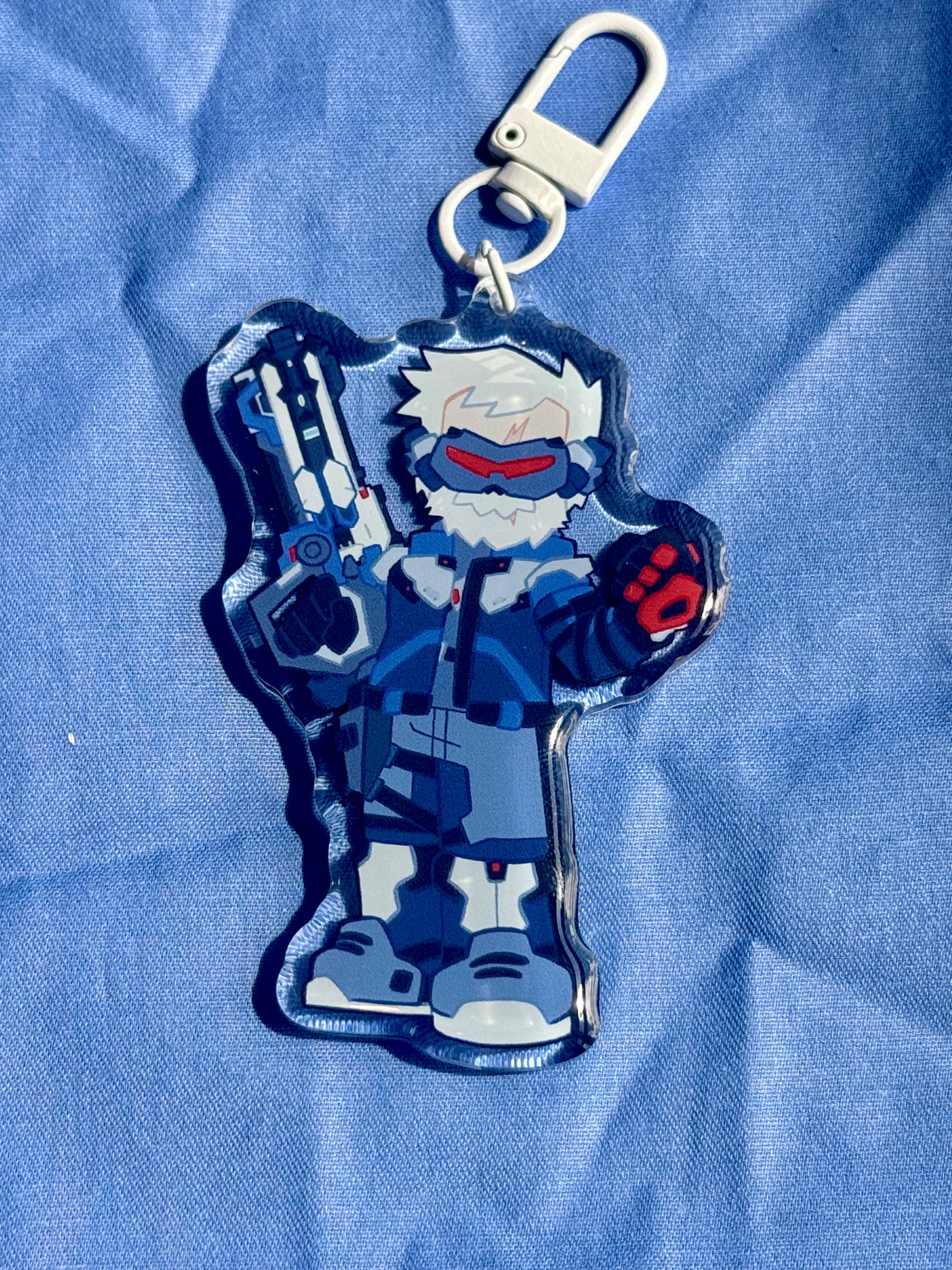 Overwatch Keychain: Soldier 76